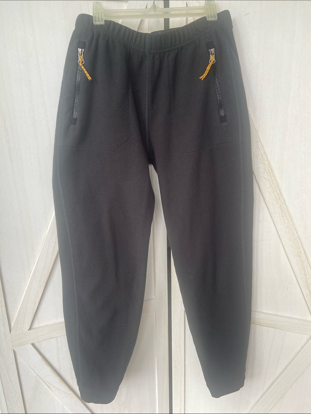 REI Kids Trailsmith Fleece Jogger Pants with Zipper Pockets, Size XL (18) Black